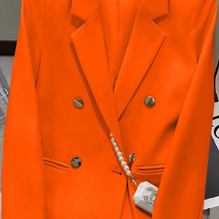 Orange Suit Jacket Women's 2025 Spring and Autumn New Korean High-end Temperament Popular Suit 22 Colors