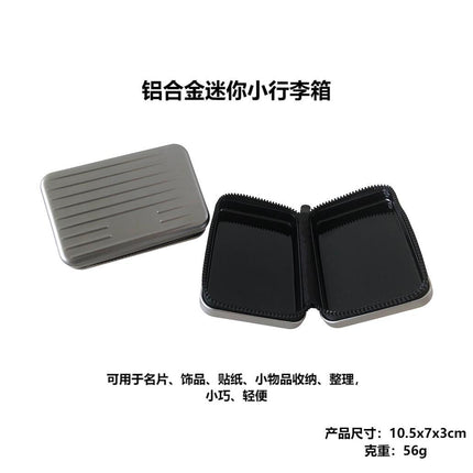 Aluminum Alloy Credit Card Box Card Case Change Key Anti-theft Brush Anti-degaussing Large Capacity Multi-card Mini Luggage