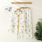 Round neck- crepe-blue mouse-white / M