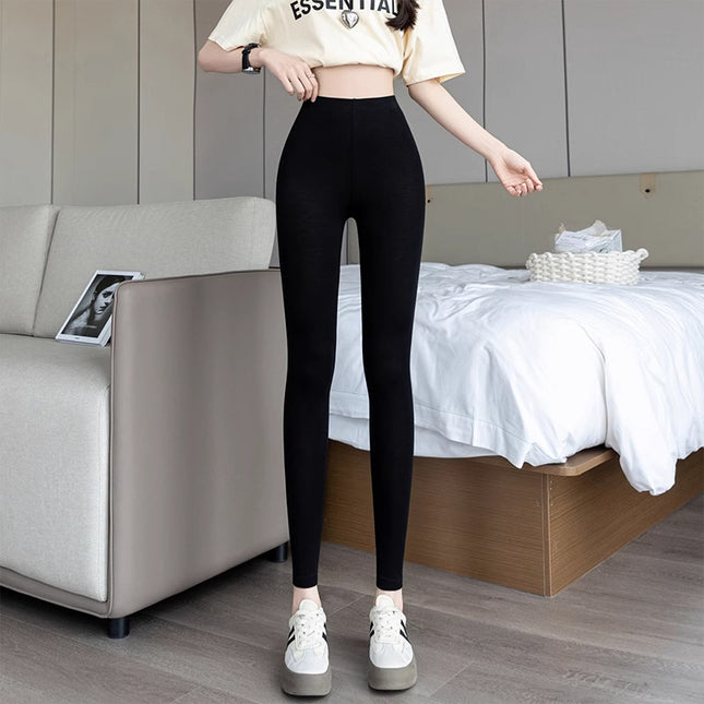 Source Nine-Point Thin Slim Fit Can Be Worn Outside in Spring and Autumn High-Elastic Seven-Point High-Waist Seamless Non-Curling Yoga Hair Replacement