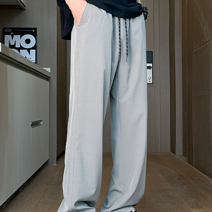 Summer Comfortable Ice Silk Pants Unisex Cool Breathable Quick-drying plus size Sports Pants Thin Drawstring Casual Pants