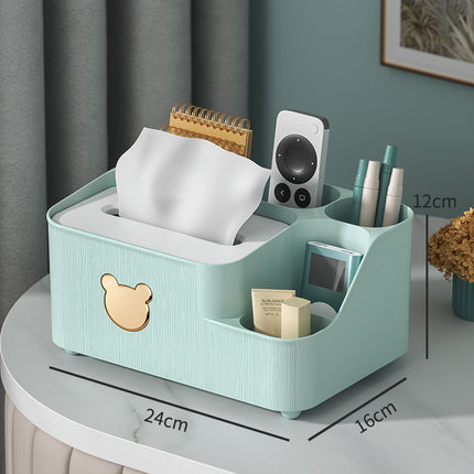 Carton Bear Storage Tissue Box Cute Gold-plated Bear Box Box Multi-functional Living Room Dining Room Paper Box