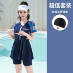 Black swimming cap+3508-navy blue / S recommendation 35-42.5kg