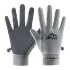 Snow super fiber palm cycling long finger gray / L