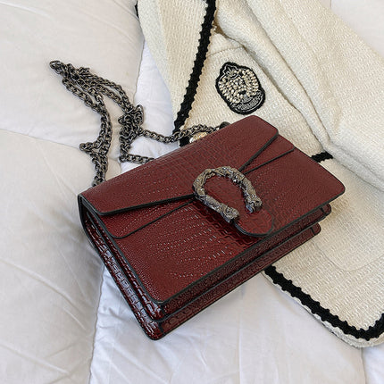Cross-border Chain Dionyor Bag Internet Popular PU Shoulder Crossbody Women's Bag Bags Fashionable Trendy Simple Western Style Small Square Bag