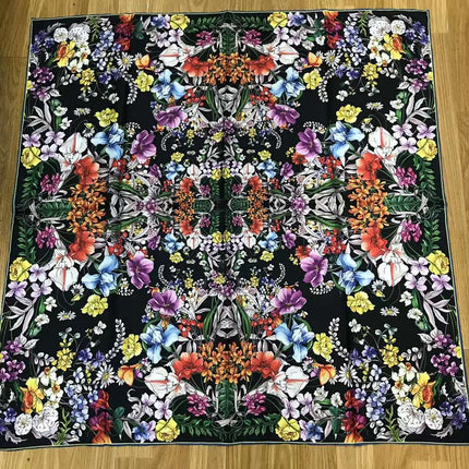 Luxury Palace Silk Twill Silk 14 Mm Large Square Scarf Spring and Autumn New Mulberry Silk Scarf Women's Shawl Scarf