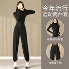 Two-piece set star black + black / S (refer to bust size waist size when choosing size)