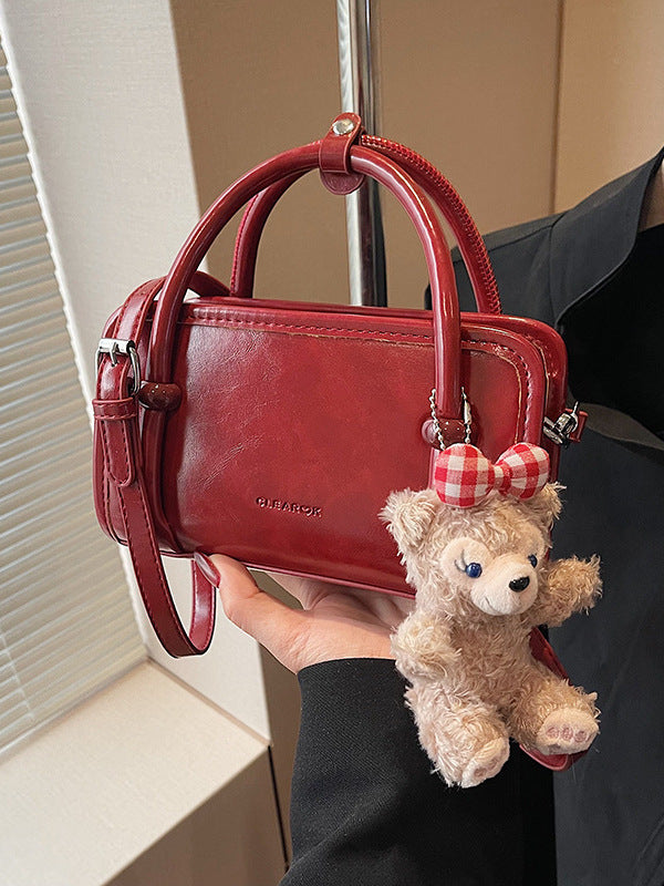 This Year's Popular Niche Design Small Bags for Women 2025 New Korean Style Fashion Ins Satchel Shoulder Small Square Bag