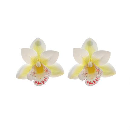 European and American Exaggerated Jewelry Butterfly Orchid Multi-Layer Earrings Earring Stylish Large Flower Summer Vacation Cross-Border Supply