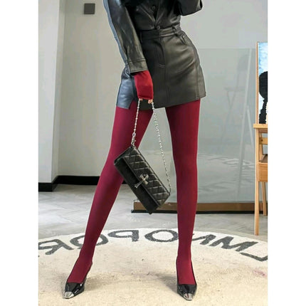 2025 New Pantyhose Spring and Autumn Color Pantyhose Slimming High Elastic Anti-crochet Candy Socks Base Socks Foreign Trade