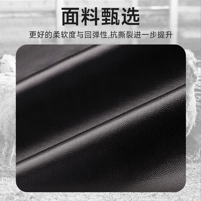 Leather Gloves Plus Velvet and Thickened Touch Screen Men's Warm Gloves Outdoor Cycling Men's Windproof and Anti-Slip Winter Driving