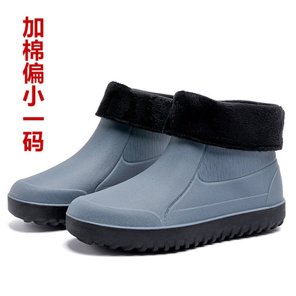 2025 Men's Rain Boots Outdoor Off-Road Fishing Shoes Kitchen Work Waterproof Rubber Shoes Construction Site Overshoes Non-Slip and Wear-Resistant