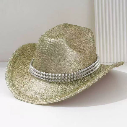 Solid Color Light Board Felt Western Cowboy Hat Outdoor Autum Hat Women's Simple French Hat Men's High-End