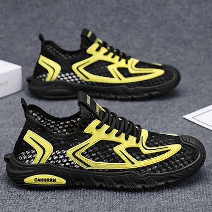 Air-Conditioned Shoes, Ultra-Light Outdoor Large Size Breathable Hollow Large-Eye Mesh Sports Shoes, Casual Dad Shoes, Men's Designer Models