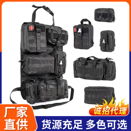 Cross-border car back seat tactical storage bag car multi-functional large-capacity combination storage suspension bag