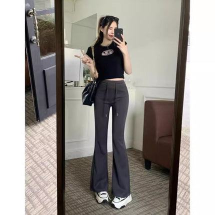 Cross-Border American Style 2026 Spring and Autumn New Flared Yoga Pants, Sweatpants, Bootcut Pants, High-Waisted Floor-Length Pants for Women
