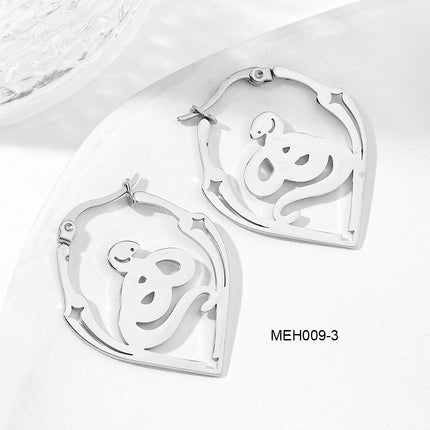 European and American Export Earrings, Stainless Steel Jewelry, High-End, Non-Fading, Exquisite and Exaggerated Earrings for Women, Versatile Titanium Steel Earrings