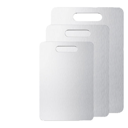 Manufacturer Wholesale Cross-Border 201 Stainless Steel Cutting Board, Thickened Anti-Mold Antibacterial Double-Sided Chopping Board, Kitchen Cutting Board