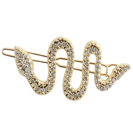 Y2K Hot Girl Hairpin Clip Niche Snake-shaped Dark Alloy Hairpin Clip Retro Personalized Bangs Hairpin Hair Accessories