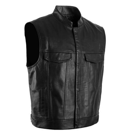 Europe and the United States cross-border men's Amazon plus size vest skull leather waistcoat wholesale