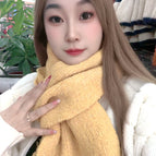 Blended wool scarf yellow / 165