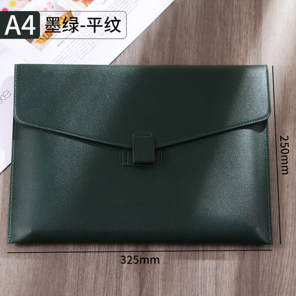 Cross-Border A4 Pebbled Leather Document Bag Business Office Large-Capacity Stationery Bag Contract Information Storage File Bag