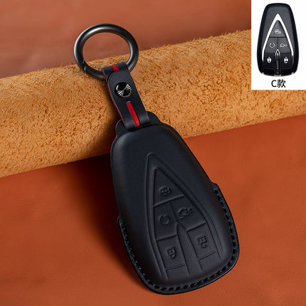 Suitable for Changan head layer cowhide key cover Escape cs75cs35cs55PLUS Auchan X5X7 UNI genuine leather