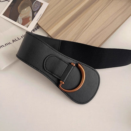 Elastic Decorative Wide Belt for Women, Fashionable and Versatile, Personalized Women's Girdle with Jacket, Coat and Sweater Trend