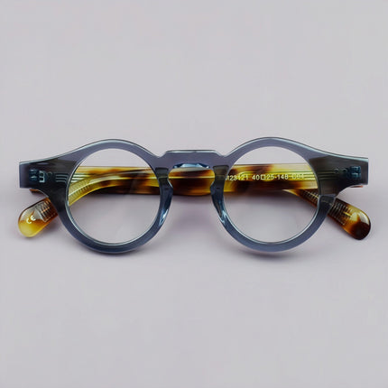 New Niche Retro Round Frame Stylish Classic Daily Versatile Plate Glasses Frame for Men and Women with Myopia and Anti-Blue Light