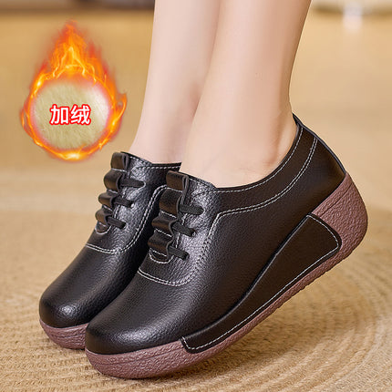 Fleece-lined 2024 spring and summer new Tods women's thick-soled middle-aged and elderly mother's shoes non-slip outer wear casual single-layer shoes women