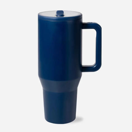 Cross-Border Amazon Best-Selling 40oz Big Mac Double-Layer Straw Mouth Car Cup Large Capacity Car Handle Ice Cup