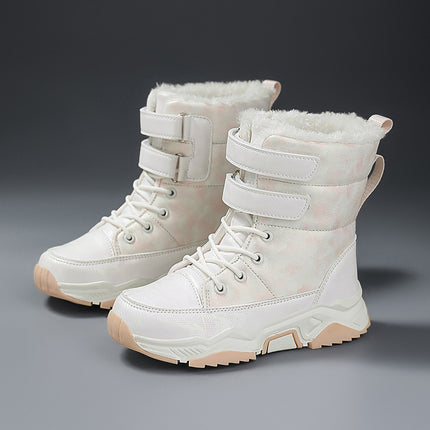 Children's Snow Boots 2026 Winter New Style, Fleece-Lined and Thickened for Warmth, Northeast Cotton Boots, Girls' High-Top Snow Boots Wholesale