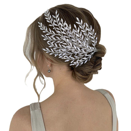 Youlapan Foreign Trade Bridal Hair Comb with Marquise Rhinestones Hair Accessory for Wedding Dress Updo Side Comb Hp613