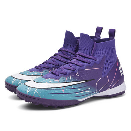 New Cross-Border Large-Size Adult Soccer Shoes for Practical Use, Youth Long-Stud Ag, Multi-Stud Tf Student Training Shoes, Mid-Top