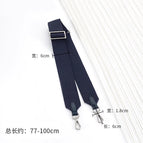 dark blue wide canvas shoulder strap (white buckle)