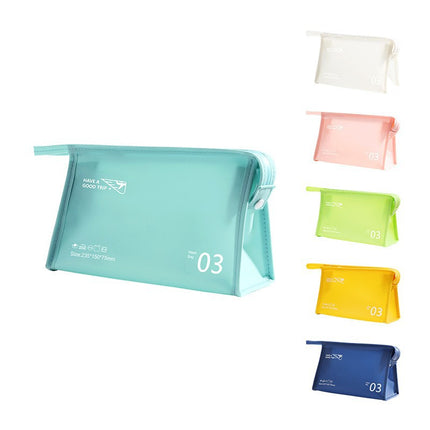 Cross-border Hot Jelly Series Cosmetic Bag PVC Waterproof Storage Bag Cosmetic Bag Simple Solid Color Toiletry Bag Portable