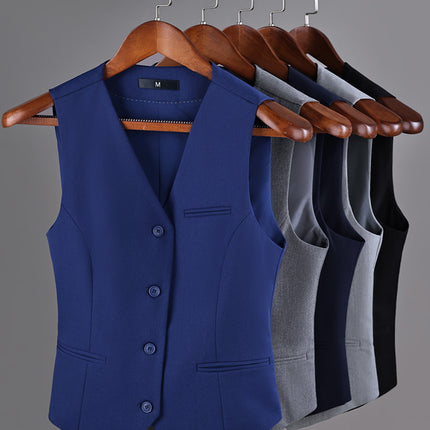 Men's and women's same professional suit vest suit hotel front desk waiter work clothes long sleeve catering ktv work clothes