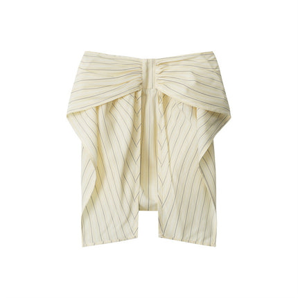 Heyhenry American High-End Bow Tube Top Strapless Vest for Women Summer Sexy Short Suspender Top