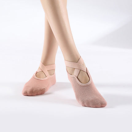 Professional Non-Slip Dotted Yoga Socks Cross Strap Thin Backless Pilates Socks Floor Socks Summer Thin Wholesale