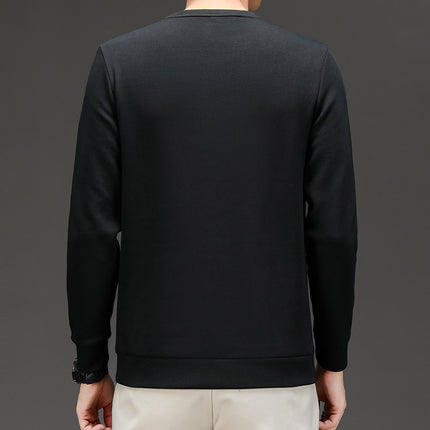 Ming Di Mouse Men's Autumn New Easiest for Match Long Sleeve T-Shirt Tops Fashionable Round Neck Bottoming Shirts Men's Sweatshirts