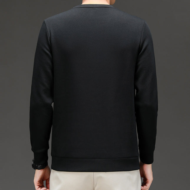 Ming Di Mouse Men's Autumn New Easiest for Match Long Sleeve T-Shirt Tops Fashionable Round Neck Bottoming Shirts Men's Sweatshirts