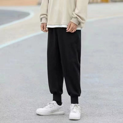 Winter fleece-lined Thickened Casual Sports Pants Men's Loose Korean-style Trendy All-match Lamb Fleece Casual Long Pants