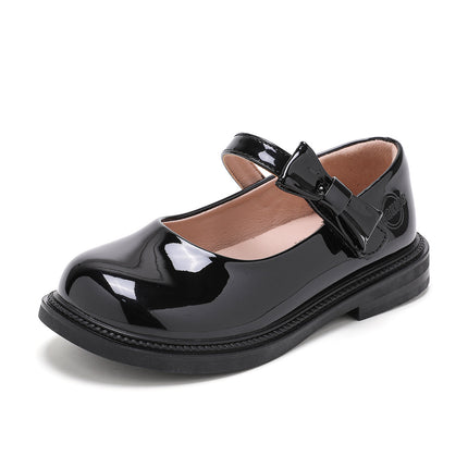 abckids children girls 2025 spring new shoes versatile performance shoes black fashion princess shoes leather shoes