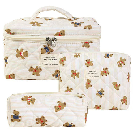 2025 Small Fresh and Cute Cotton Cosmetic Bag Niche Portable Toiletry Cosmetics Bag Floral Ins Cute Box Bag Box