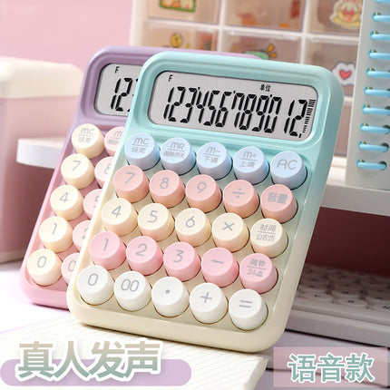Voice Calculator High Color Value Gradient Portable Computer 12-Bit Large Screen for Office Examination