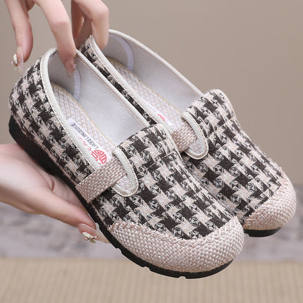 Women's Shoes Spring New Old Beijing Cloth Shoes Women's Single Shoes Breathable Cotton and Linen Cloth Shoes Slip-on Lazy Casual Fisherman Shoes