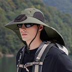 800mah single-fan cooling shawl hat - deep green / One size fits all