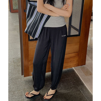 Du Xiaozhai Summer Fairy Cool Pants Women's Bloomers Sun Protection Pants High Waist Anti-Mosquito Pants Women's Casual Pants Home Pants