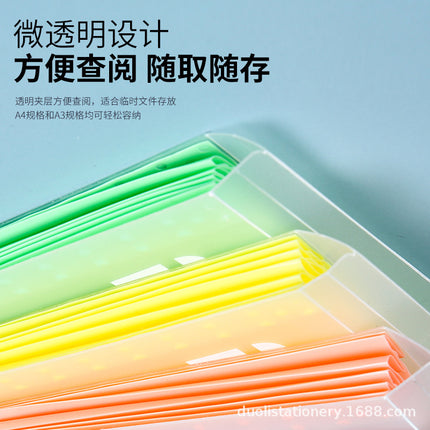Portable organ bag transparent folder a4 large capacity student examination paper storage bag bill file classification storage bag
