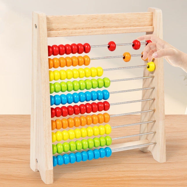 Calculation Rack Montessori Mathematics Addition and Subtraction Number Artifact Arithmetic Abacus Disc Teaching Aware Children Arithmetic Enlightenment Counting